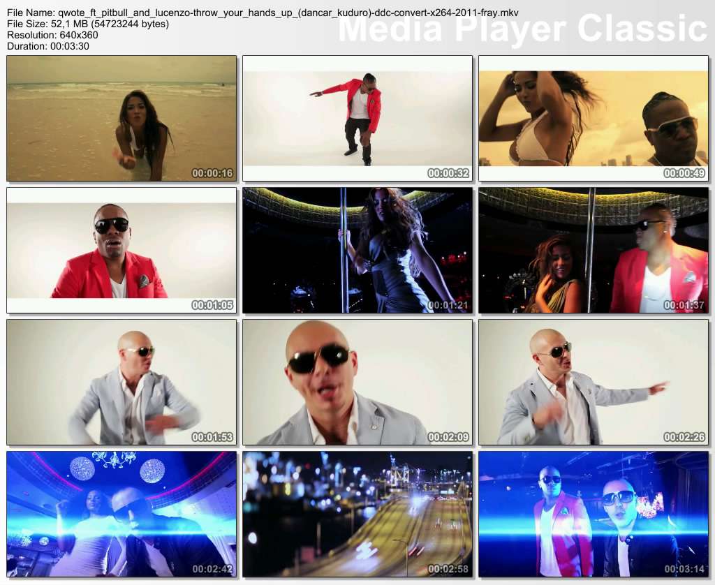 Qwote Feat. Pitbull And Lucenzo - Throw Your Hands Up (Dancar Kuduro) DDC x264 2011